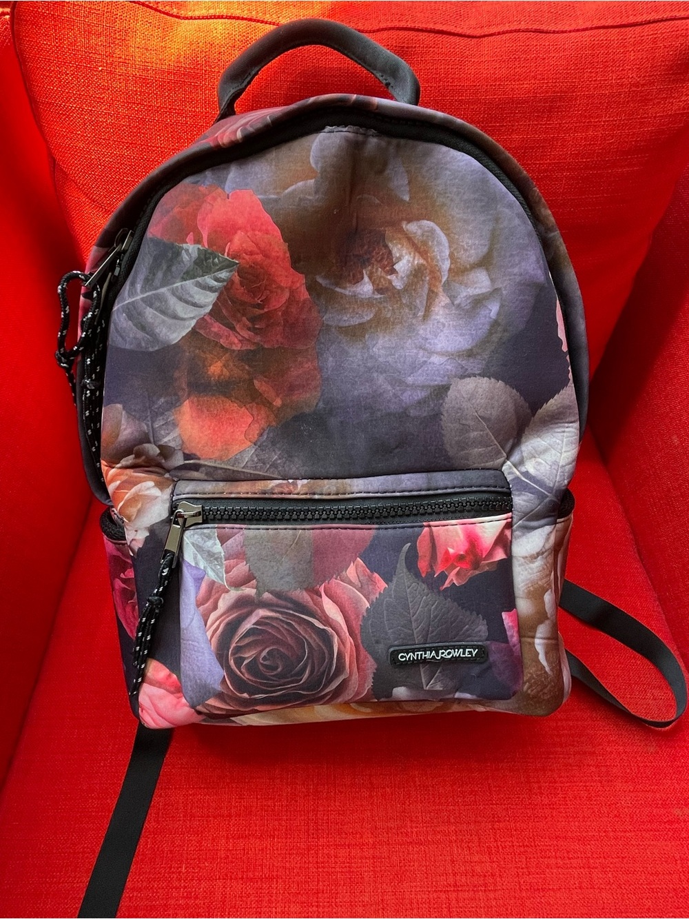 Cynthia Rowley Designer Backpack in Night Garden print